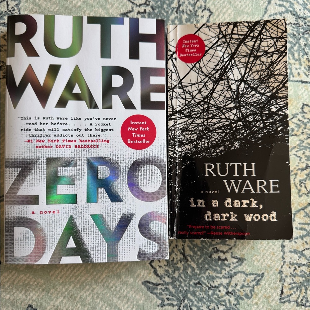 Ruth Ware Best Sellers—Zero Days and In A Dark, Dark Woods